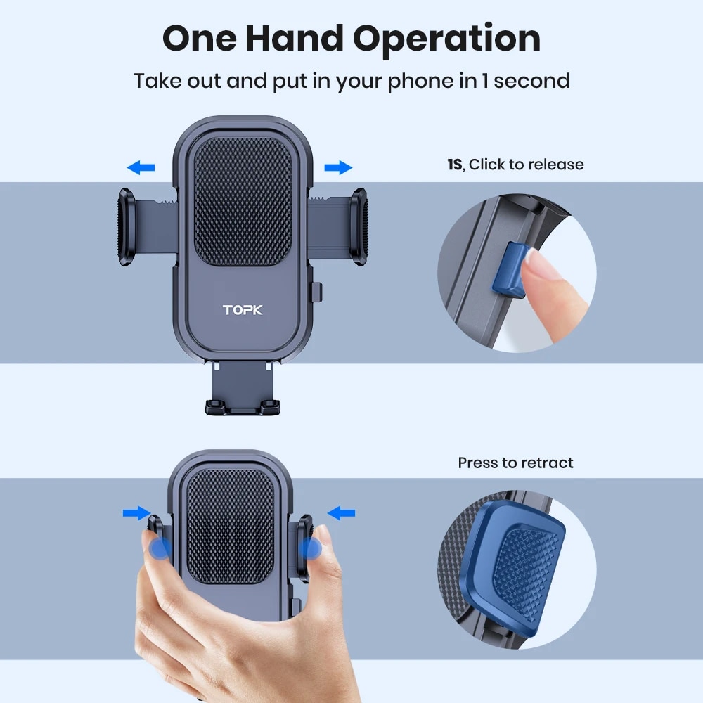 حامل هاتف السيارة TOPK لهاتف I - مراجعة Mobile Tech Accessories وسعره