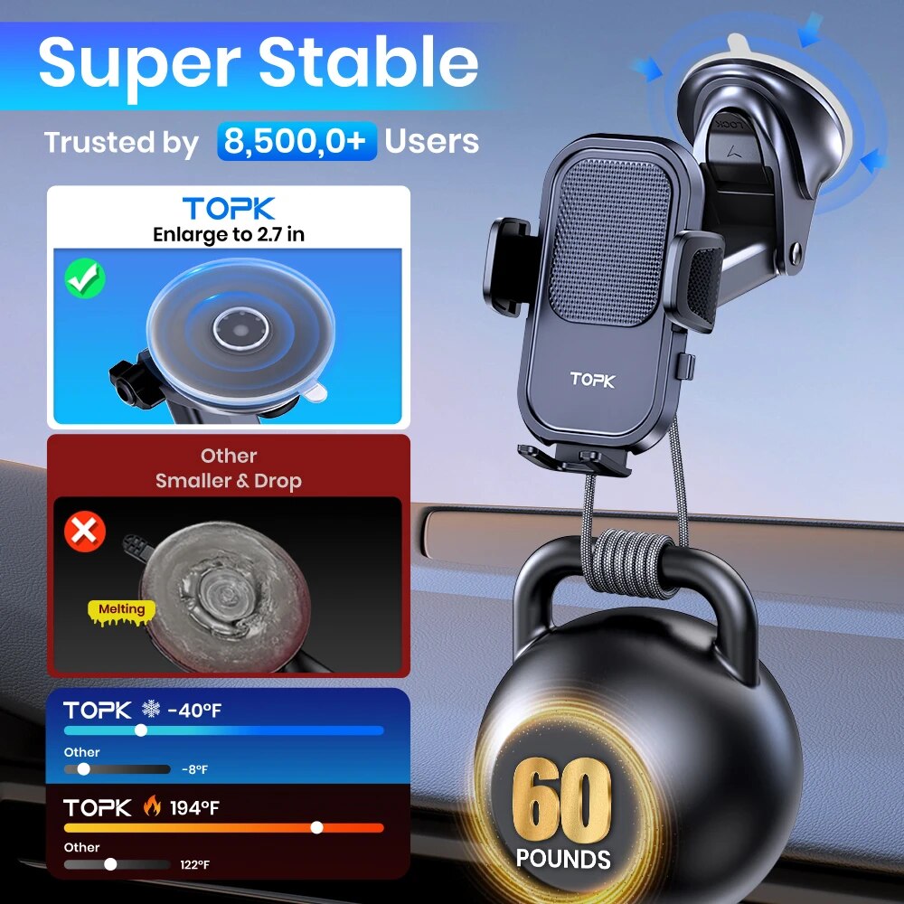 حامل هاتف السيارة TOPK لهاتف I - مراجعة Mobile Tech Accessories وسعره